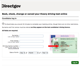 Book your theory test online